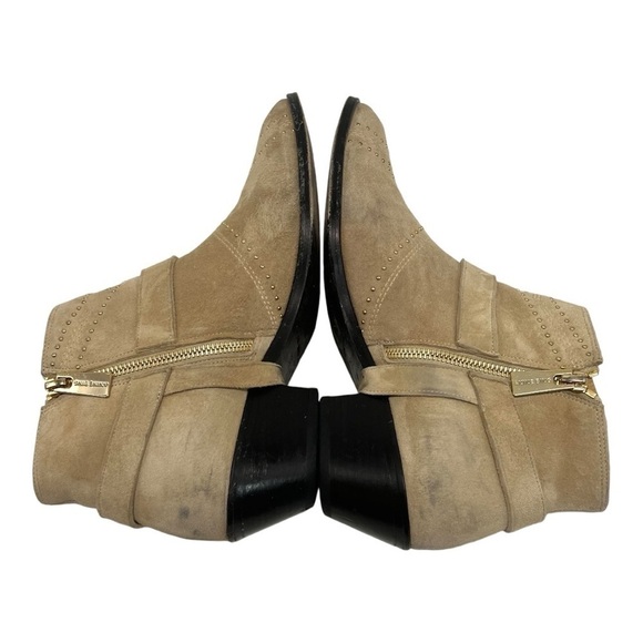Anine Bing Bianca Tan Suede Studded Harness Casual Bohemian Ankle Boots Women 39 - Picture 10 of 15
